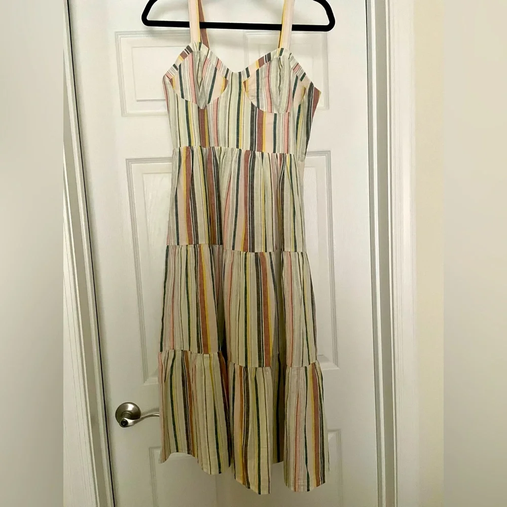 LUCKY BRAND LINEN SUMMER BOHO DRESS NWT